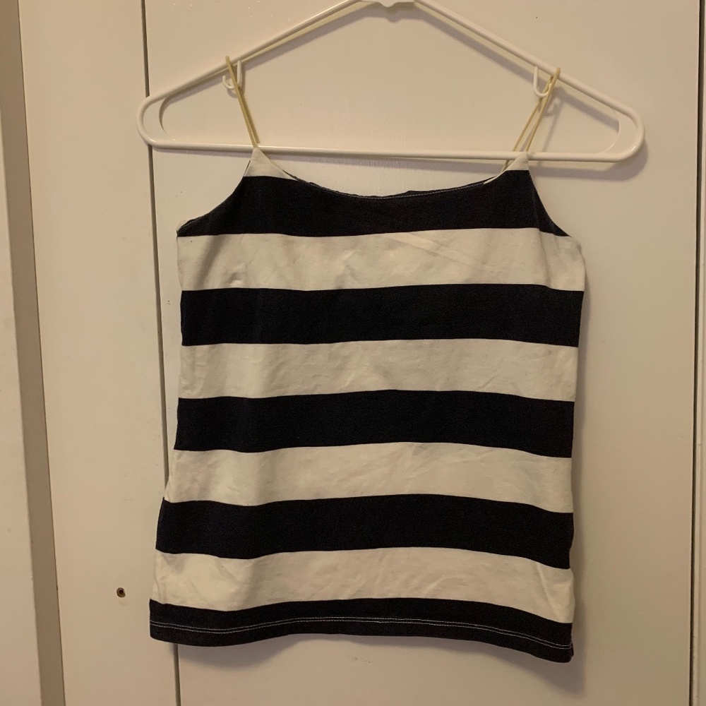 Joe Fresh Navy White Striped Camisole Petite XS